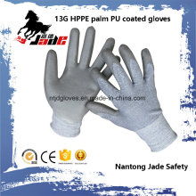 13G Gary PU recubierto corte guantes resistentes corte de nivel 3